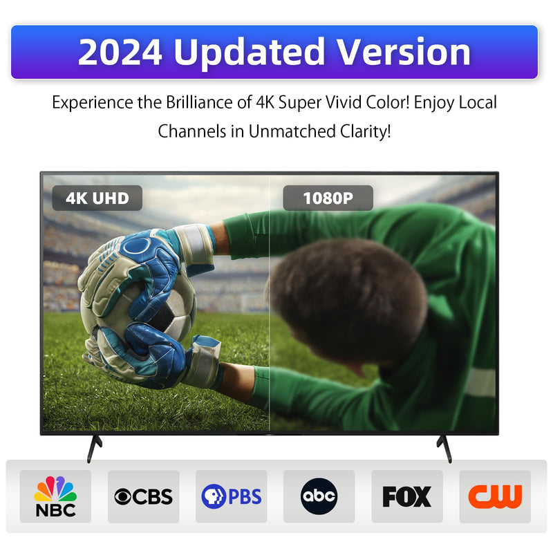 TV Antenna for Smart TV Indoor, 2024 Digital TV Antenna Indoor with Strong Magnetic Base 360°&Long Range Reception for Local Channels, Easy Setup Antenna for TV Without Cable (DT 011-US11) DT 011-US11