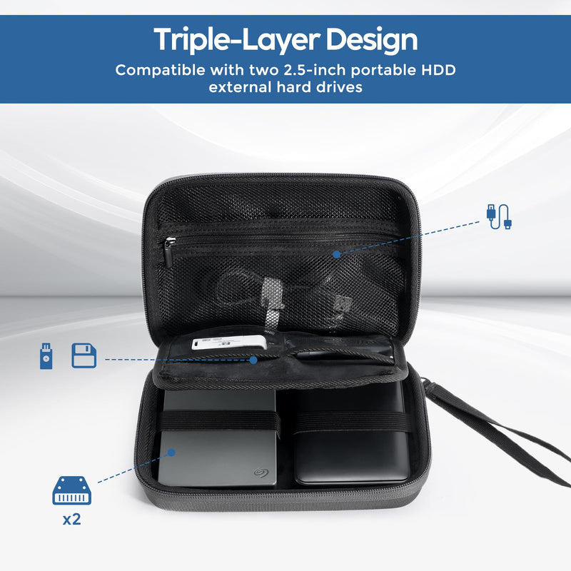 ProCase Hard Drive Case Bundle with Hard Carrying Case for Glinet Travel Router