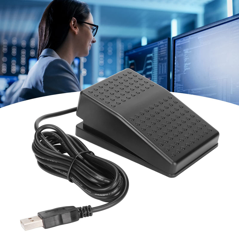 USB Foot Switch Pedal,USB Single Foot Pedal Switch Control,Customized Programmable Keyboard Mouse Game Action Single Foot Switch Pedal with USB A Interface