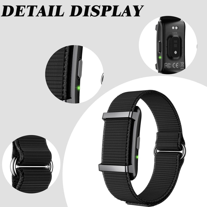 Fitness Tracker, Health Wearable, Activity Tracker with APP | 24/7 Activity and Sleep Tracker, Personalized Coaching, Menstrual Cycle Insights, 30+ Days Battery Life Black