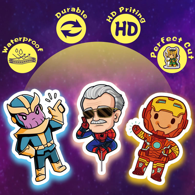 Superheros Stickers Pack, 150PCS Avenger Stickers for Laptop Decals Comic Legends Stickers for Teens Boys Adults Waterproof Vinyl Computer Stickers for Laptop Water Bottles Luggage Skateboard Guitar