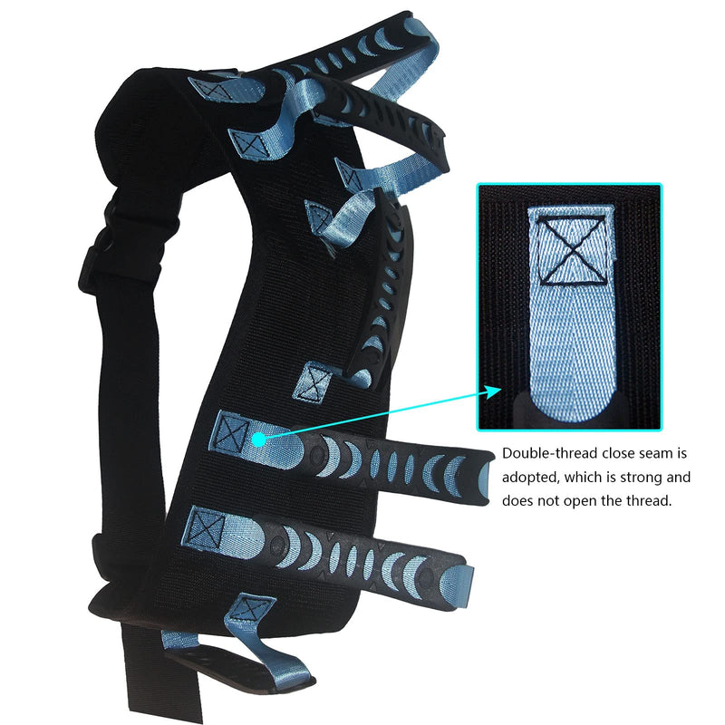 KkaFFe Gait Belt with Handles, Transfer Belt for Elderly, Patient Gait Belts, Transfer Belt Assist, Gait Belts for Seniors, Upgraded Using Rubber Handles (Blue) Blue