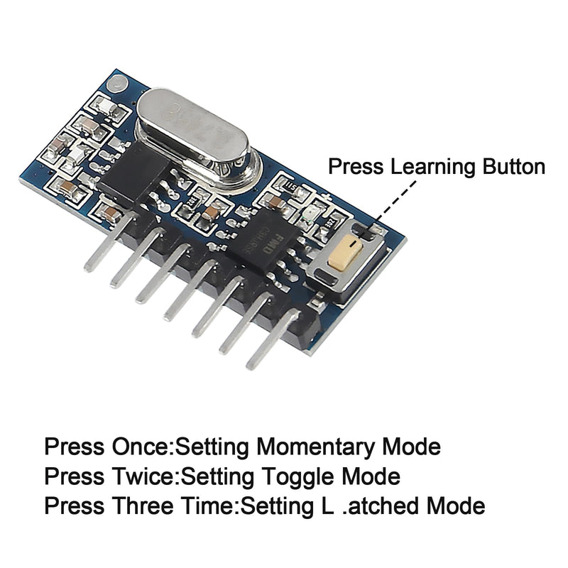 [AUSTRALIA] - 6pcs 433mhz Wireless RF Transmitter and Receiver Wireless 4 Channel Output Link Kit with 1527 Learning Code for Remote Control 433mhz RF 4 Channel 
