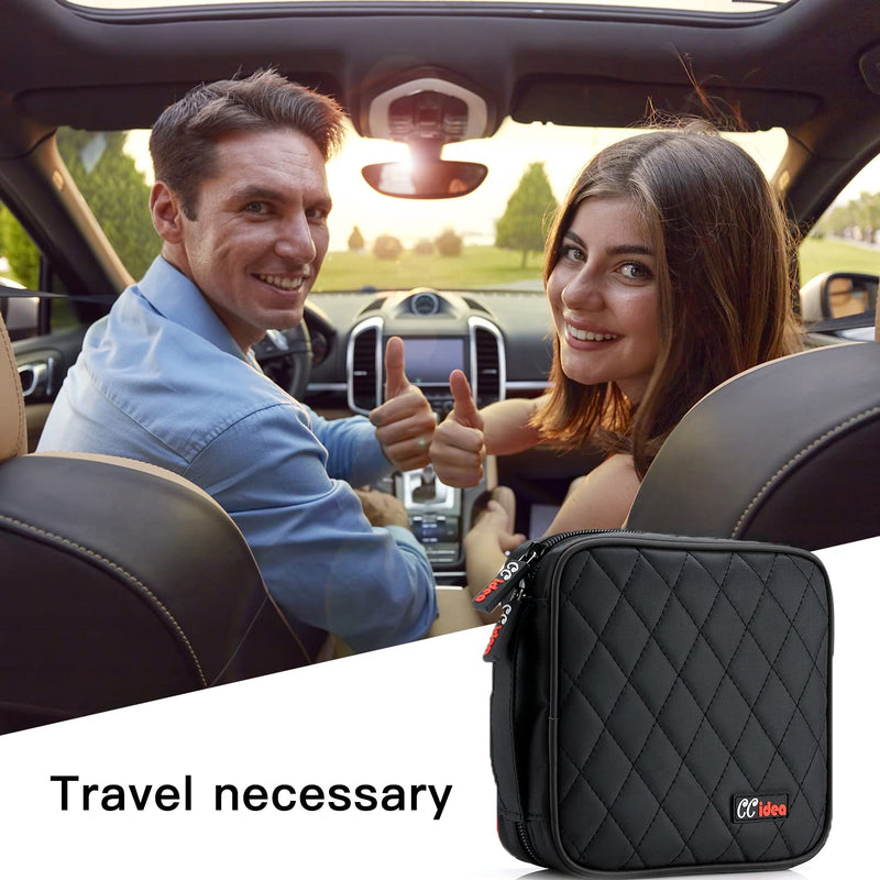 CCidea 40 Capacity CD/DVD Case Holder Portable Wallet Disc Storage Binder for Car, Home,Travel Carrying Organizer (Black) Specials Black
