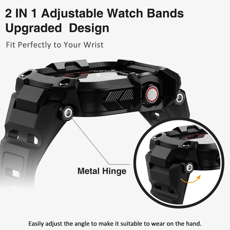 For Apple watch 45mm Band Bumper Case and Nylon Sport Band