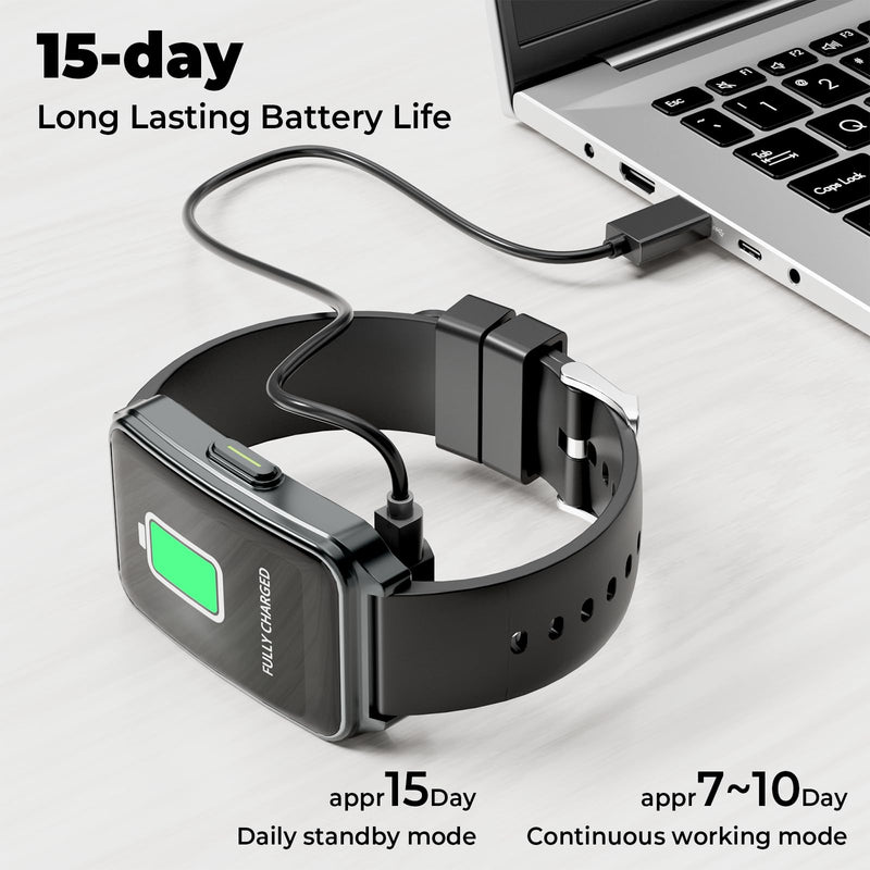Fitness Tracker (Answer/Make Call)，Smart Watch 24/7 Heart Rate Spo2 Blood Oxygen Monitor Sleep Tracker, 120 Sports Modes Pedometer Calorie Step Tracker, Waterproof Activity Tracker for Women Men Black