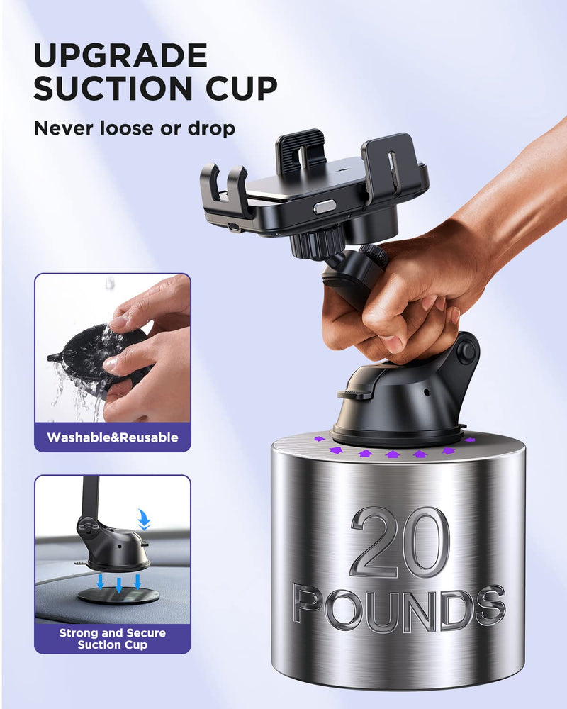 JOYROOM Wireless Car Charger,15W Qi Fast Charging Car Charger Phone Holder Mount, Auto-Clamping Alignment Windshield Dashboard Air Vent Cell Phone Holder for iPhone 16 Pro Max/15 Pro,Samsung S24/S23 | Auto-Clamping Alignment Car Mount Windshield Dashbo...