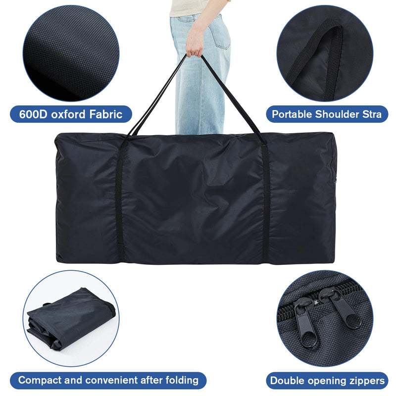 [AUSTRALIA] - DJ Booth Carrying Bag DJ Facade Panel Carry Bag Black DJ Bag Facade Bag Reinforced Replacement, 46.5 x 22 x 4.7'' 