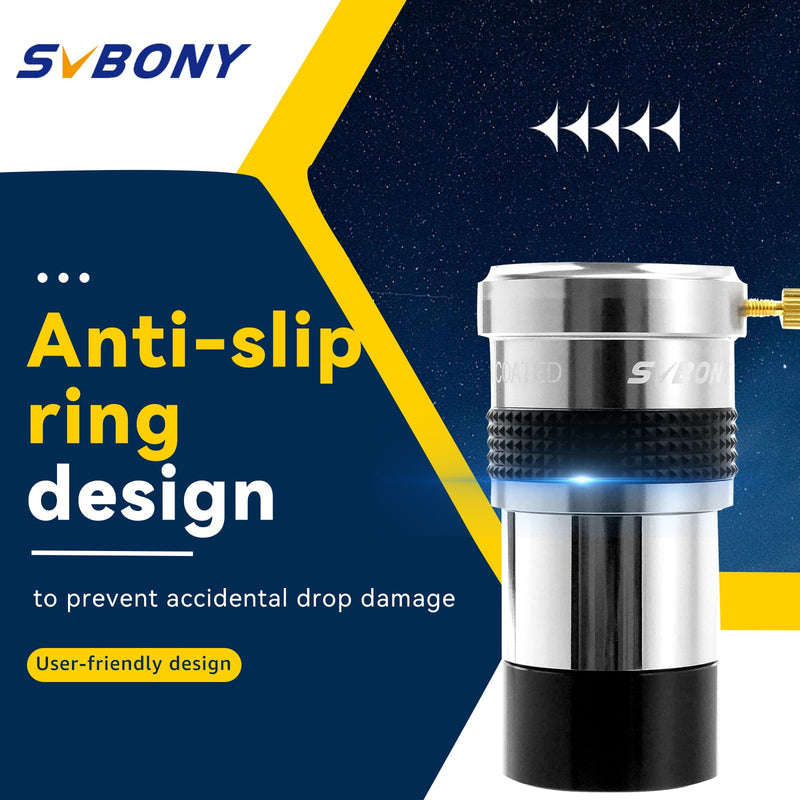 SVBONY SV137 Barlow Lens 1.25 Inch 2X Barlow Lens Metal Body Fully Multi Coated Telescope Accessory for Standard Telescope Eyepiece Astronomy