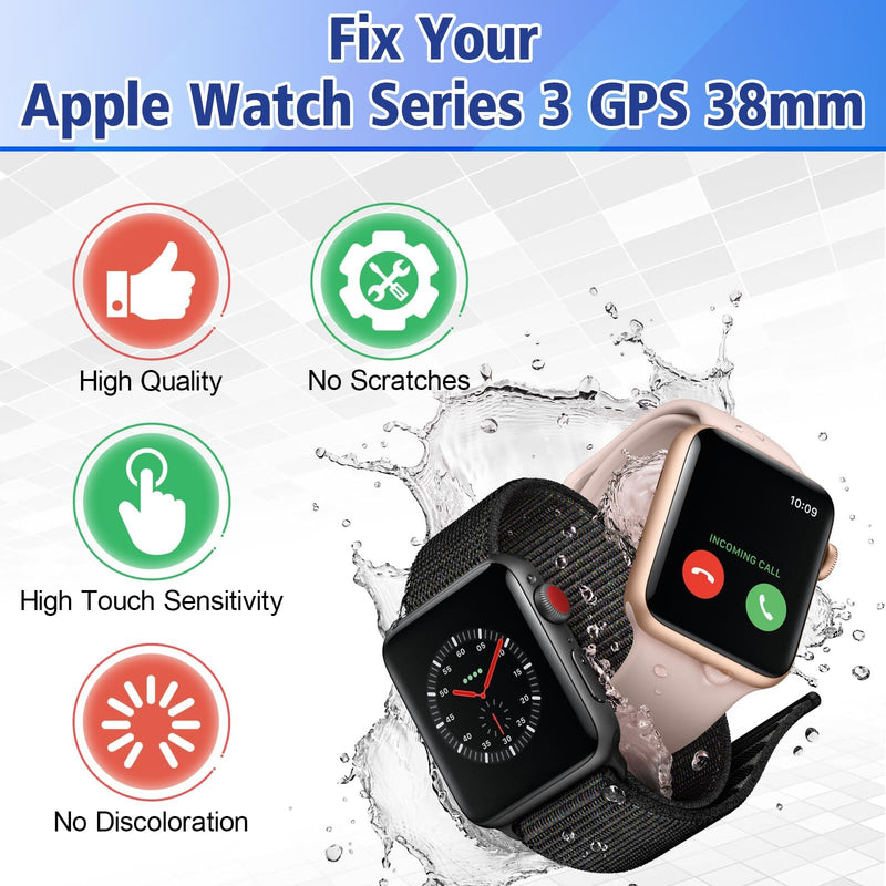 Screen for Apple Watch Series 3 GPS 38mm LCD Display Replacement for Apple Watch Series 3 GPS 38mm Touch Screen Digitizer Assembly(Not for 42mm)