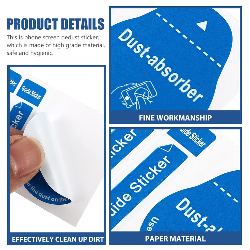 200pcs Film Dust Removal Sticker Computer Stickers Laptop Keyboard Stickers Camera Stickers Screen Absorber LCD Dedust Sticker LCD Screen Removal Stickers Paper