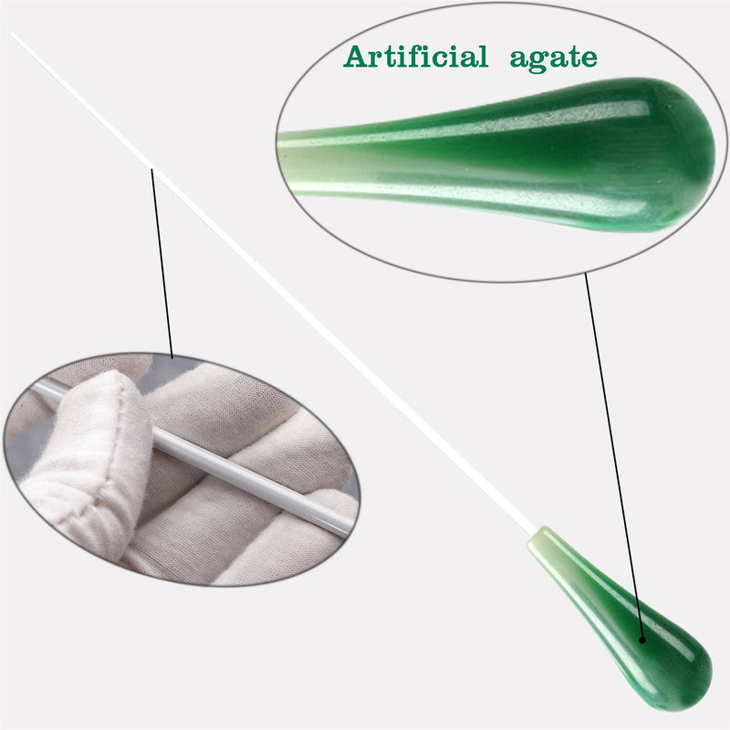 Music Baton Orchestra Baton Imitation Agate Handle Music Conducting Baton (Green Handle) Green Handle
