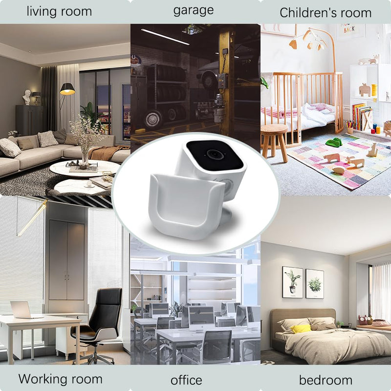 [AUSTRALIA] - Blink Mini Camera Adhesive Wall Mount Bracket, Strong Adhesive Durable Camera Mount Holder for Blink Mini Indoor Camera, No Drill, No Screws, Decorate Damage-Free, Easy to Install (2 Pack) 2 Pack 
