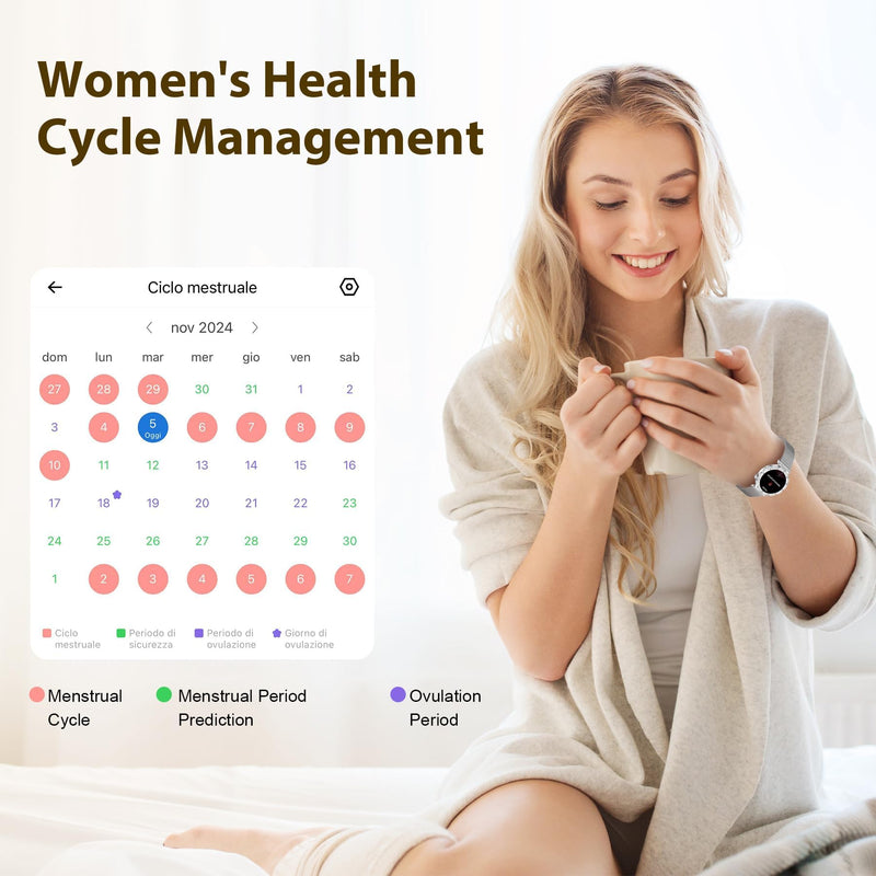 Smart Watches for Women (Answer/Make Calls), 1.19" AMOLED Slim Silver | Smartwatch with Heart Rate/Sleep Monitor,120+ Sport Modes Fitness Tracker with Bluetooth for iOS/Android Silver 1.19''