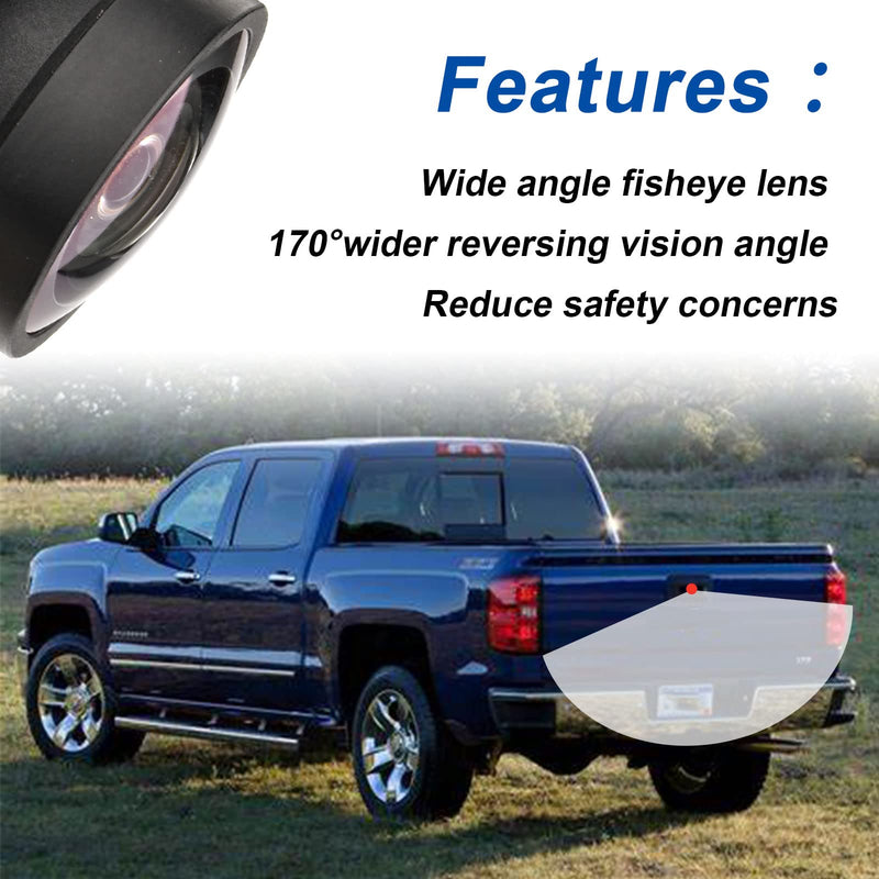 Backup Camera Rear View Camera Compatible with 2014 2015 Chevy Silverado Cheyenne GMC Sierra 1500 2500 HD 3500 HD Replaces # 22803702 23306741