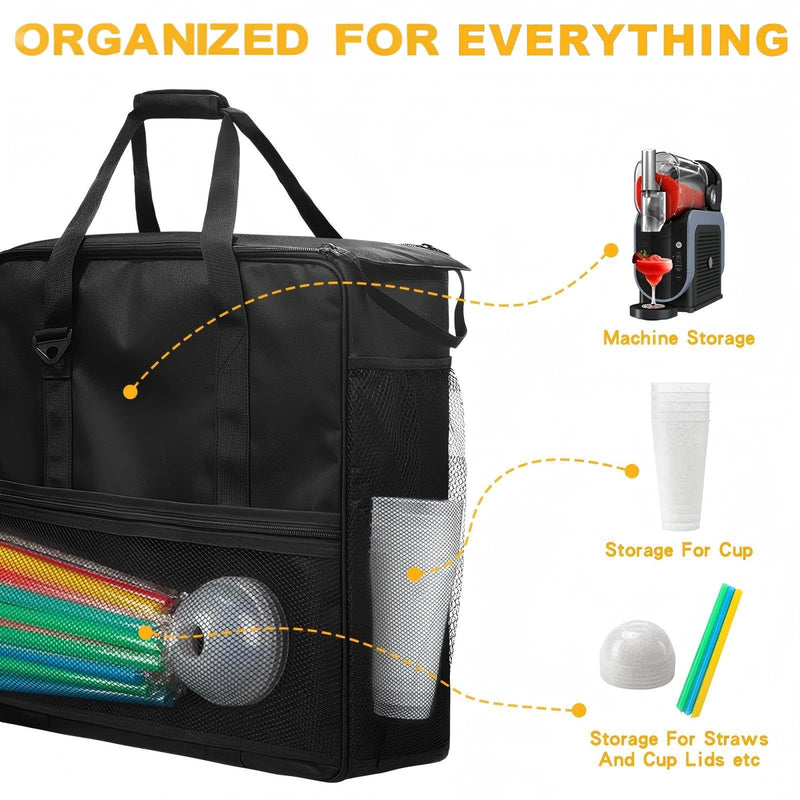 [AUSTRALIA] - Heavy Duty Carry Case for Ninja Slushie Machine FS300/FS301, Front-Load Design, Portable Frozen Drink Maker Travel Bag for Parties & Outdoors - Padded Protection with Easy Side Access 