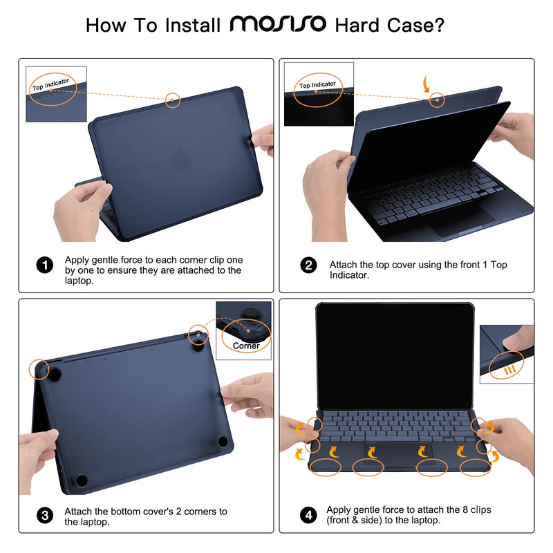 MOSISO Compatible with MacBook Neo Case 13 inch 2026 A3404 A18 Pro Chip | Anti-Cracking Cover Matte Finish Seamlessly Closes Protective Hard Shell Case Cover with TPU Bumper, Indigo