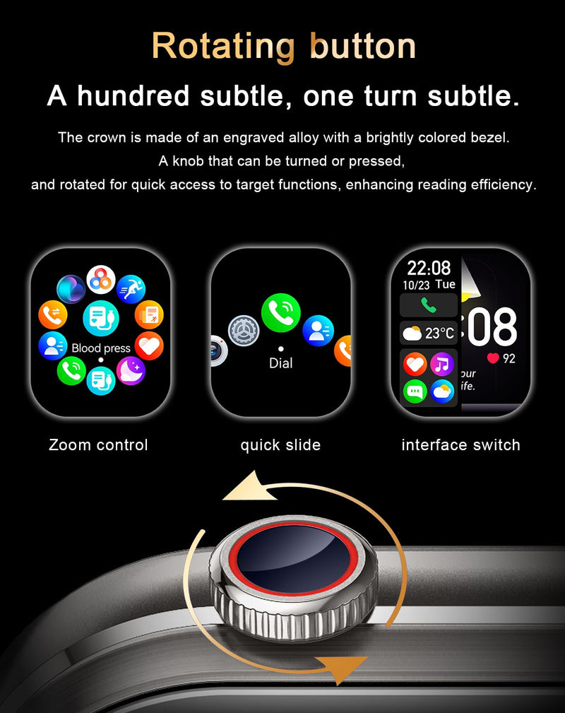 Smart Watch with Earbuds,2.02" HD Screen,2 in 1 Smart Watches for Women,Waterproof Fitness Tracker Watch with Wireless Earphone Compatible for Android iOS with Sports Monitor Sleep Golden