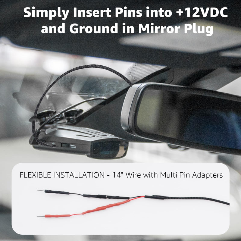 3PCS RJ11 Replacement Mirror Wire Power Cord for Uniden Radar Detectors，Fits R4 R3 R1 R7 R8 Model(3005201U) 3