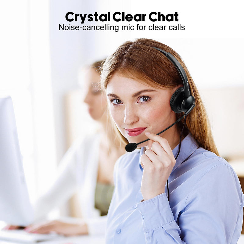 [AUSTRALIA] - MKJ Cisco Headset Noise Canceling Wired Headphones with Microphone Corded RJ9 Telephone Headset for Cisco Office Phones CP-7821 7940 7942G 7945G 7961G 7962G 7965G 7971G 7975G 8865 9951 Basic Mono Headset 