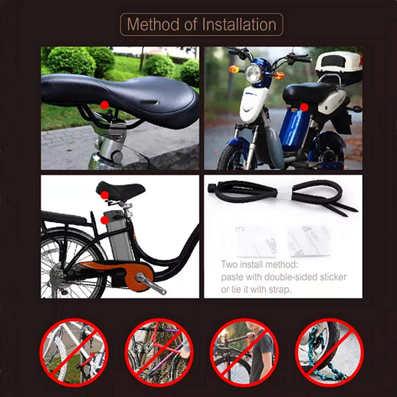 Wireless Bike Alarm with Remote, Anti-Theft Bicycle Motorcycle Alarm Wireless Security Vibration Motion Sensor Alarm, IP65 Waterproof Super Loud 113dB Alarm (2 Set) 2PK Bike Alarm