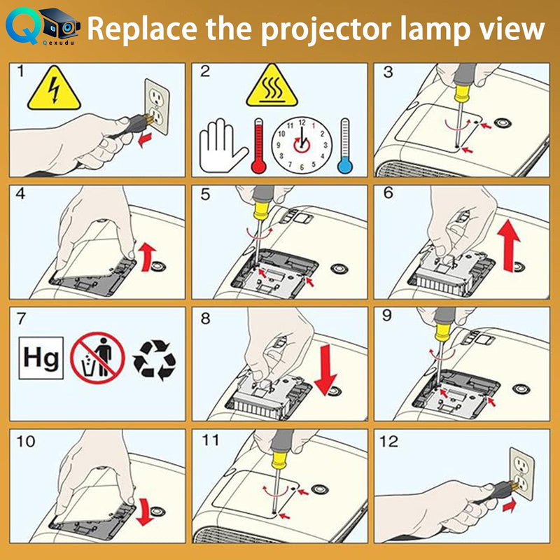 BHL-5010-S Replacement Projector Lamp Bulb for JVC DLA-20U DLA-HD350 DLA-HD550 DLA-HD750 DLA-HD950 DLA-HD990 DLA-RS10 DLA-RS15 DLA-RS20 DLA-RS25 DLA-RS35 with Housing