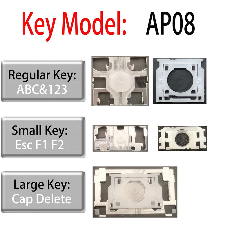 Product Image Bfenown AP08 Replacement Key Cap Keycaps Keys + Clip Hinge for MacBook Retina 13" 15" A1425 A1502 A1398 2012-2015 Year for MacBook Air 13" A1369 A1466 2011-2015 Year