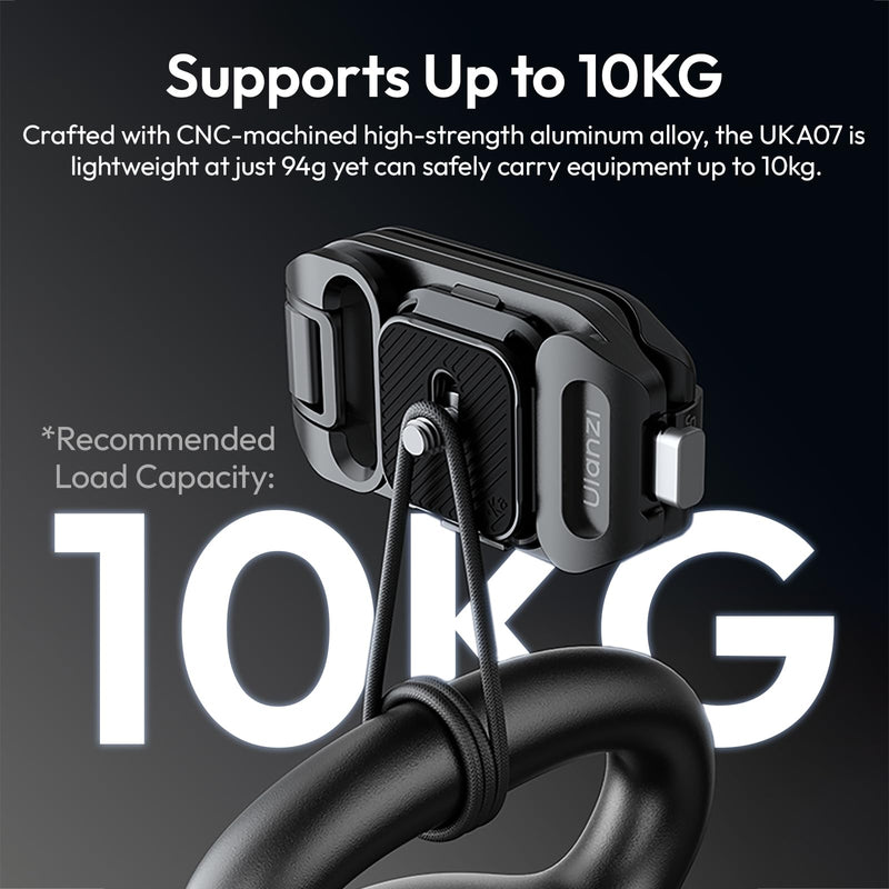 [AUSTRALIA] - ULANZI Camera Backpack Strap Clip,w Plate Quick Release System, Compatible w Uka QR Plates, for Sony, Nikon, Fuji, DSLR Action Cam Mount, Bearable Load up to 10kg【Not Compatible w F38/Arca System】 