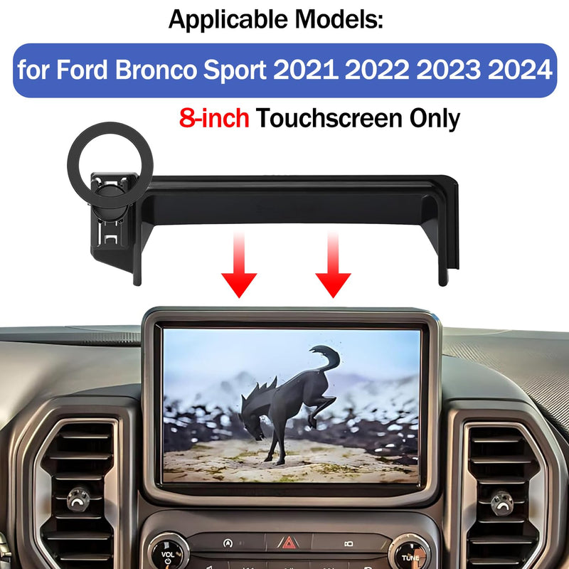 Car Phone Holder for Ford Bronco Sport 2021-2024 8-Inch Touchscreen, Cell Phone Mount Compatible with MagSafe BroncoSport-8 inch Screen