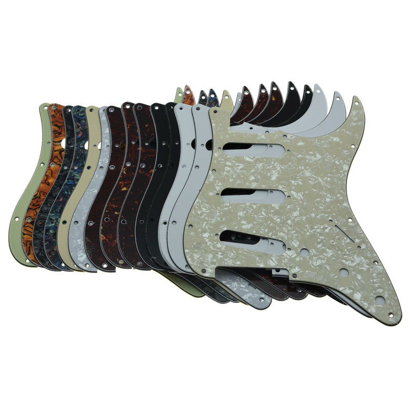 [AUSTRALIA] - Dopro 11 Hole Vintage 62 Strat ST SSS Single Coil Pickups Guitar Pickguard Scratch Plate with Screws for American FD 62 Stratocaster Aged White 3 Ply 