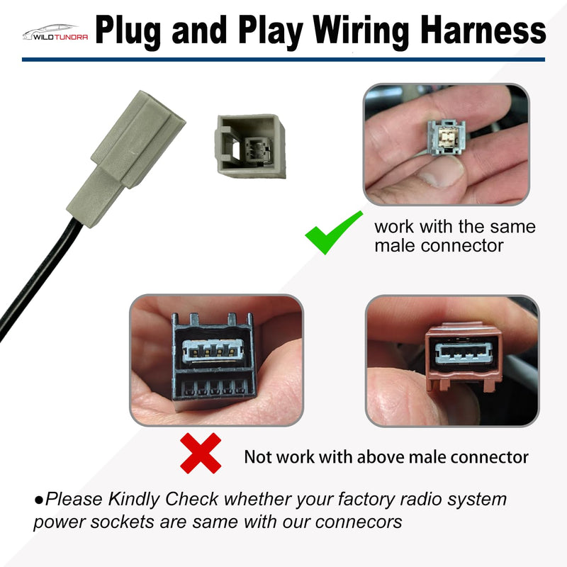 Car Radio Stereo OEM USB Port Retention Cable for Toyota 2012-2018,Lexus 2013-2015,Subaru 2013-2016,Honda 2015-2019, Radio Stereo Retain OE Factory USB Port Retention Harness Wiring Cable Adapter Toyota, with USB