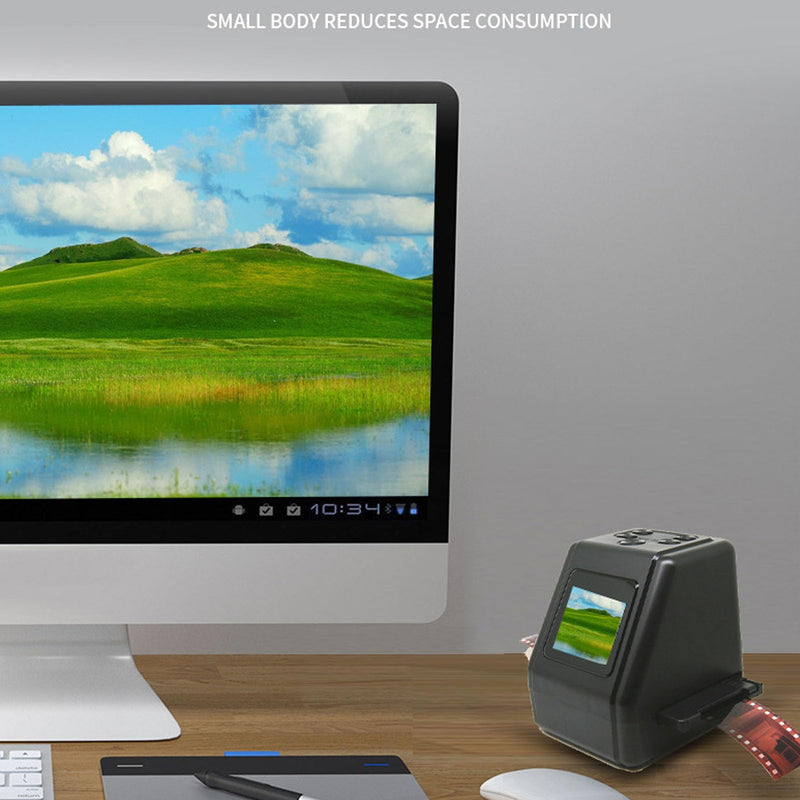 Film Scanner 12MP Digital Photo Negative Converter with 2" Screen - Transfers 135 126 110 8mm Slides to JPG for Easy Digitization