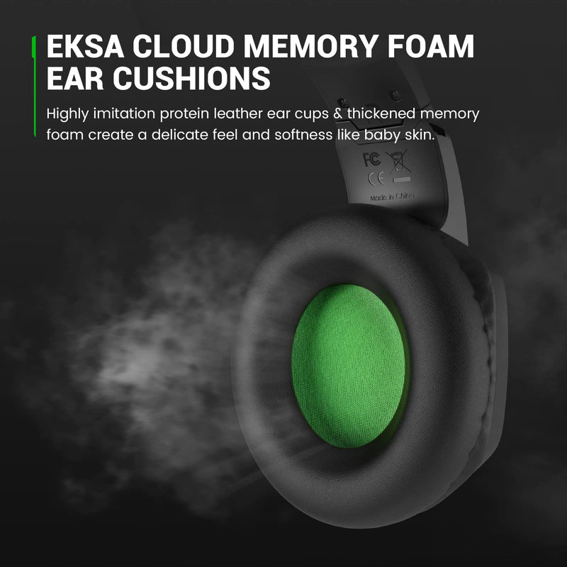 [AUSTRALIA] - EKSA Fenrir S Gaming Headset with Microphone, Noise Cancelling Mic, Comfortable Ear Pads, 50 mm Drivers, RGB Light, One Key Control, Gaming Headphones for PC, Xbox, PS4, PS5, Switch, Controller 