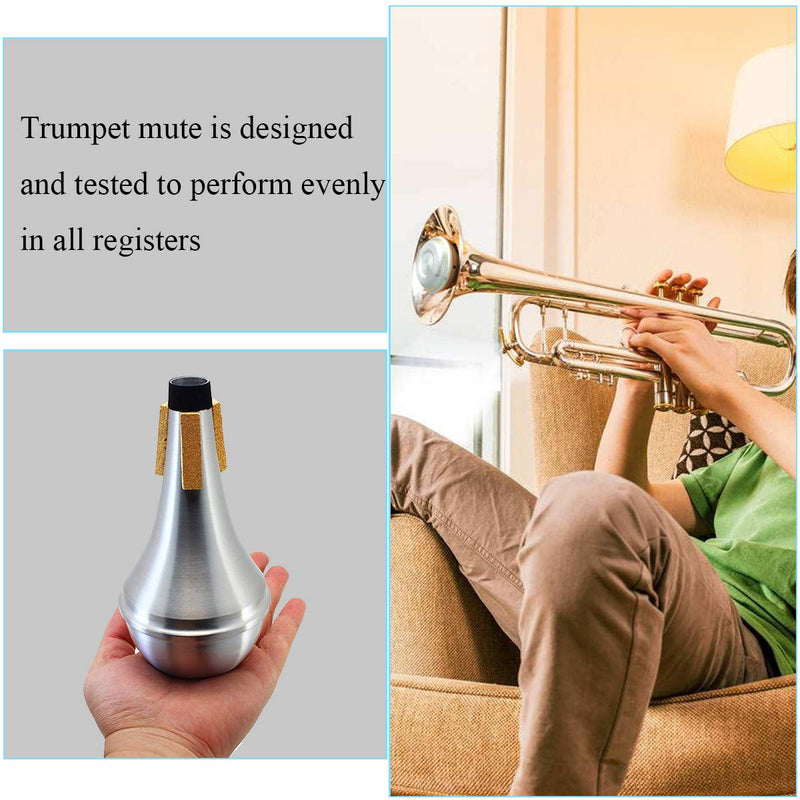 [AUSTRALIA] - Trumpet Straight Mute,HoFire Lightweight Aluminum Practice Trumpet Mute Silencer 