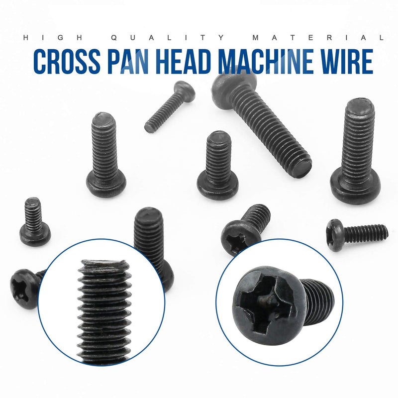 NINDEJIN 650 pcs M1.4 M1.7 M2 M2.5 M3 Round Pan Head Laptop Mini Screw Kit | Carbon Steel, Laptop Computer Screw, for Repairing Most Computers, for Sports Equipment; Lawnmowers; Blowers, Mini Screw Set