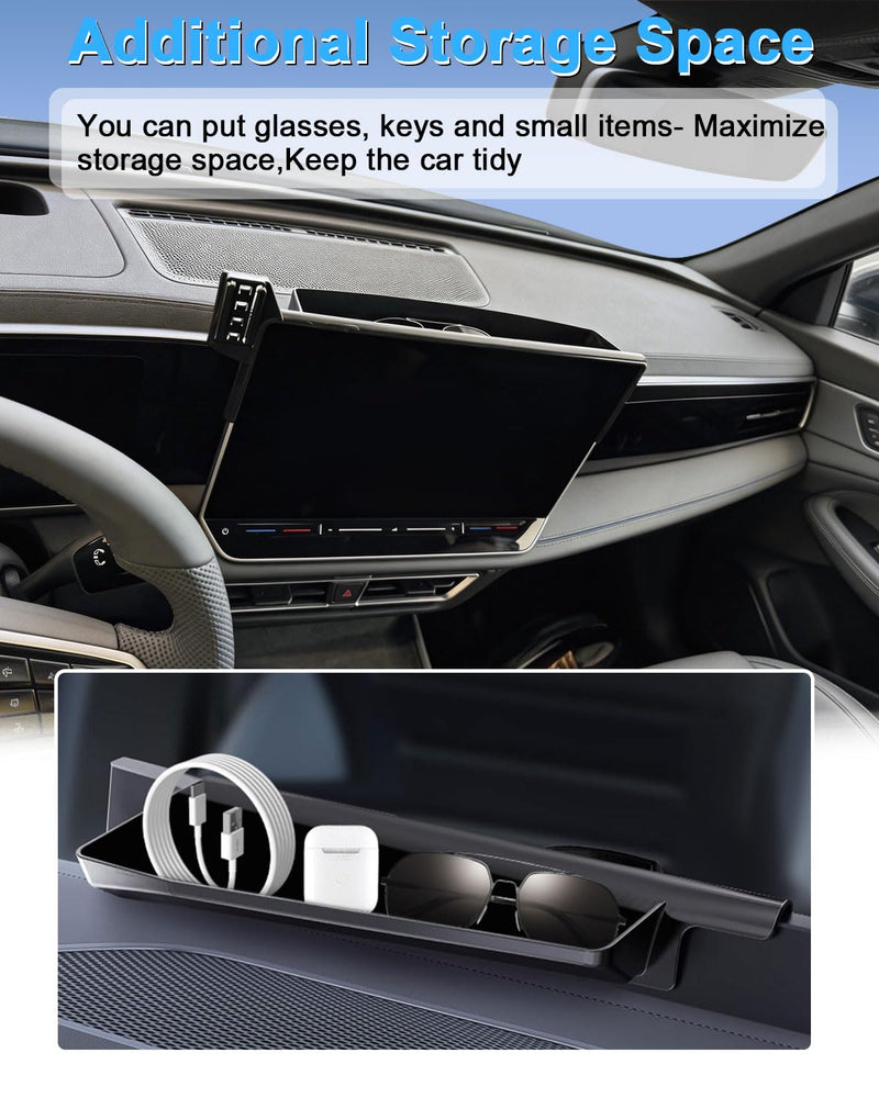 PZK Car Phone Holder for 2023-2025 BMW 3 Series /2024 2025 BMW 4 Series | 14.9-Inch Screen Magnetic 15W Fast Charger Magsafe Car Phone Mount 360° Rotaion With Sunglasses Storage Box Hands-Free Magsafe+ Wireless Charger