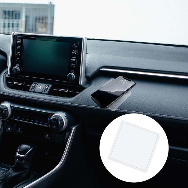 10Pcs Sticky Gel Pads Double Sided Adhesive Pads Removable Traceless Gripping Pad Anti-Slip Double Sided Gripping Pads Washable Reusable Anti Slip Pad for Car Dashboard Office Home(Transparent)