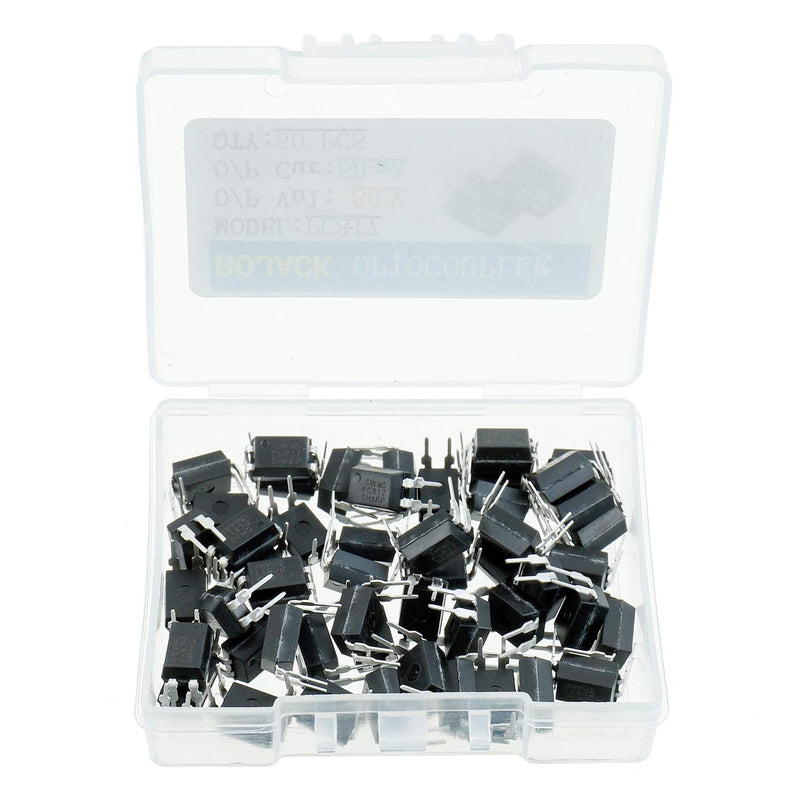 BOJACK PC817 Optocoupler DIP Installation PC817C 2.54mm Pitch 4 Pin DIP-4 (Pack of 50)