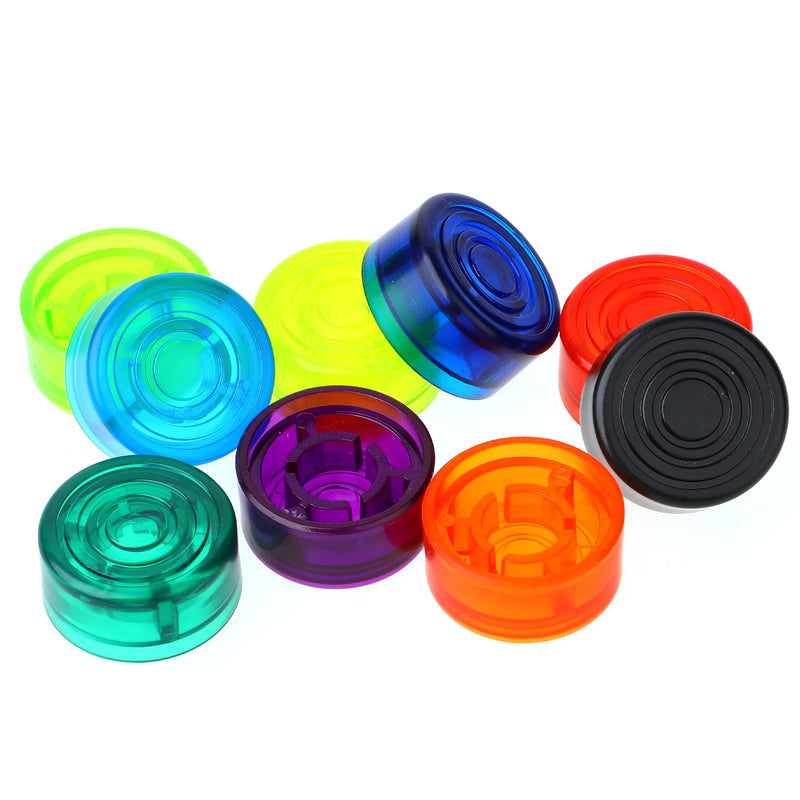 Guitar Effect Pedal Footswitch Toppers 18Pcs Foot Nail Cap Protection Cap Multi-colored Foot Switch Button Cover for Common Pedal Switches