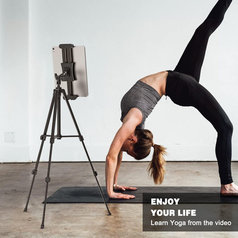 [AUSTRALIA] - Tablet Tripod Mount Adapter, 360° Tablet Tripod Holder with Adjustable Aluminum Arm for Phone, iPad, iPad Pro and 4.7-12.9" Devices, Monopod, Tabletop Tripod Stand, Selfie Stick, Etc 