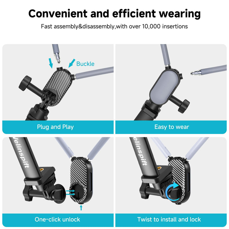 Premium Neck Phone Holder with Fill Light & Remote- POV/Vlog Chest Phone Tripod Mount w/ Anti-Shake Strap for Hands-Free Recording – Compatible with iPhone 16 15 14 13 12 Series, Andriod Cell Phones