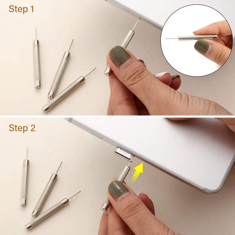 Outus 8 Pack SIM Card Ejector SIM Card Removal Tool Tray Ejector Pin Needle with 4 Cleaning Cloth Compatible with iPhone Models, iPads, iPods, Samsung Galaxy Note/S/Edge/J Series, HTC Phone Models