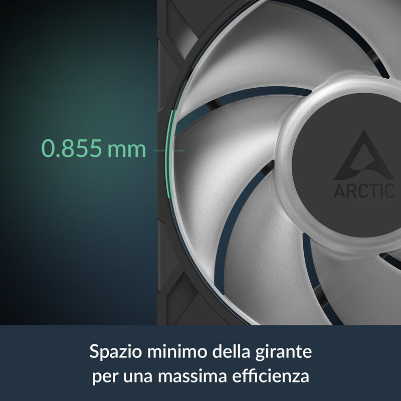 [AUSTRALIA] - ARCTIC P12 Pro A-RGB - Powerful Premium Fan, 120 mm PWM Fan with Y-Cable Splitter, 600-3000 RPM, 0 RPM <5% PWM, 5V Digital RGB, Fluid Dynamic Bearing, 4-Pin - Black 