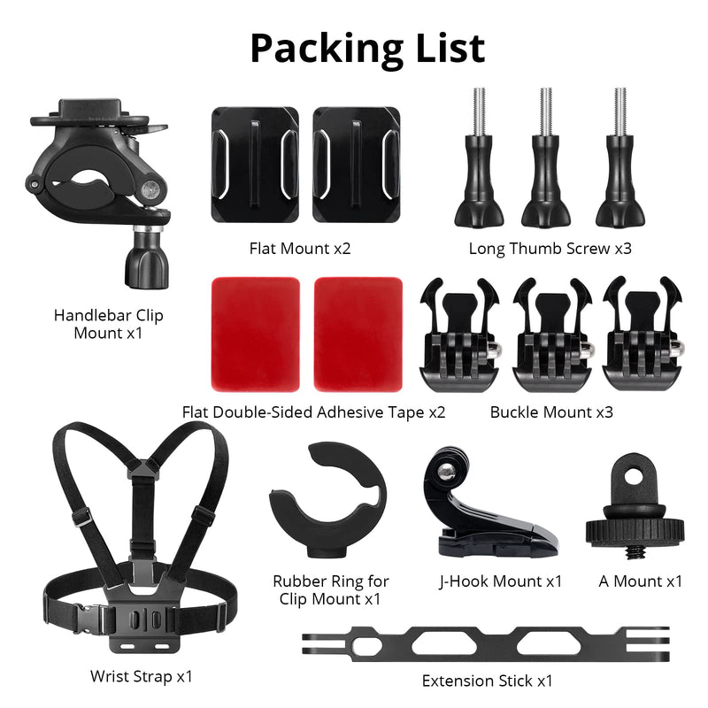 AKASO Action Camera Bike Kit Compatible for EK7000/EK7000 Pro/Brave 4/Brave 4 Pro/Brave 7 LE/Brave 7/Brave 8/V50X/V50 Pro/V50 Elite/GoPro Hero 11 10 9 8 7/DJI/Apexcam Action Camera