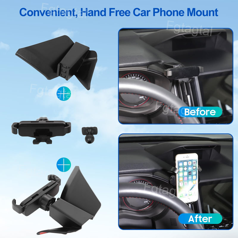 Car Phone Mount Compatible with Subaru Forester 2019-2024/XV 2018-2022 | Center Console Dashboard Panel Right Side Cell Phone Holder Handsfree Air Vent Phone Stand, Telescopic Arm Holder Type B