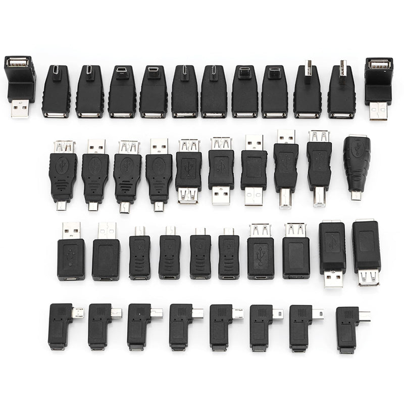 Male Female Adapter, Easy to Use Gender Changer Black for Electronics DIY Automotive Home Projects Professionals