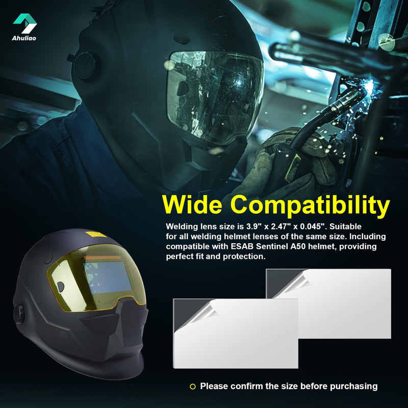 [AUSTRALIA] - Welding Helmet Lens for ESAB Sentinel A50 Welding Helmet Hood Cover Clear Inside Lenses Replacement 0700000808, 10 Pack 