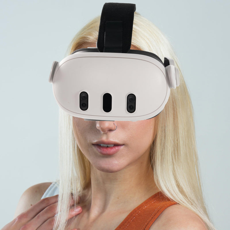 Comfort Head Strap for Oculus Quest 3,Replacement for Elite Strap,Super Soft Foam and Skin-Friendly PU Surface, Lightweight and Adjustable VR Accessories Compatible with Oculus/Meta Quest 3