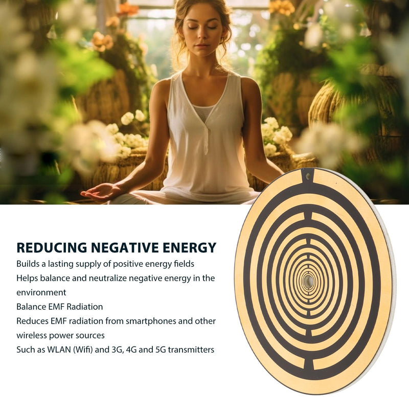GOWENIC Polarizing Energy Disc, Reduces Negative Energy, EMF Radiation, Balances Energy Disc with Easy Operation, for Meditation, 3"