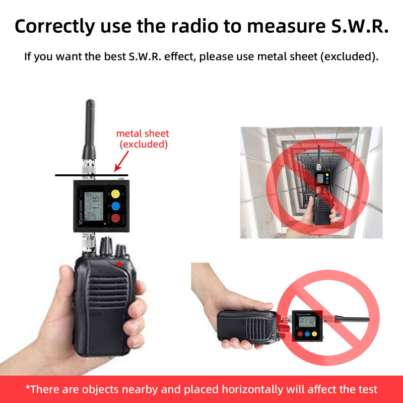Mcbazel Surecom SW-102 Digital VHF/UHF 125-525Mhz Antenna Power & SWR Meter